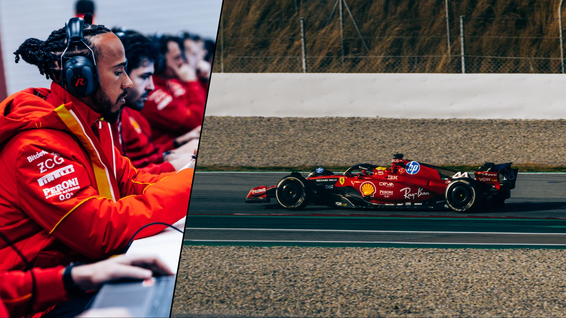Lewis Hamilton Crashes During Second F1 Test For Ferrari In Barcelona Lewis Hamilton Crashes During Second F1 Test For Ferrari In Barcelona